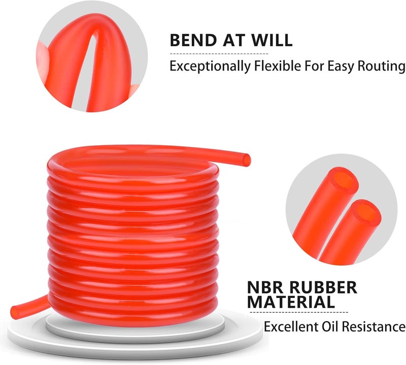 YTM 3/16 Fuel Line red 10 FT + 2Pcs Fuel Filter + 10Pcs Clamp for Honda Predator Mini Bike ATV Mowing Machine Snow Machine Small Engines GX160 GX120 GX100 GX200 GX390 - Image 4